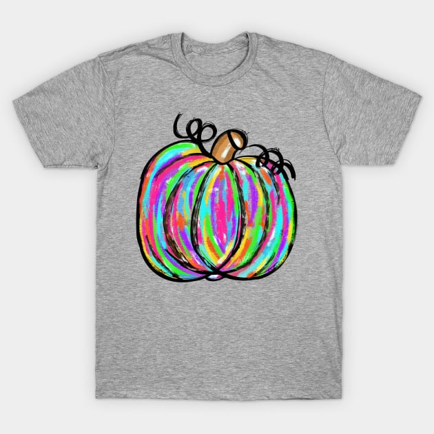 Colorful painted pumpkin T-Shirt by Sheila’s Studio